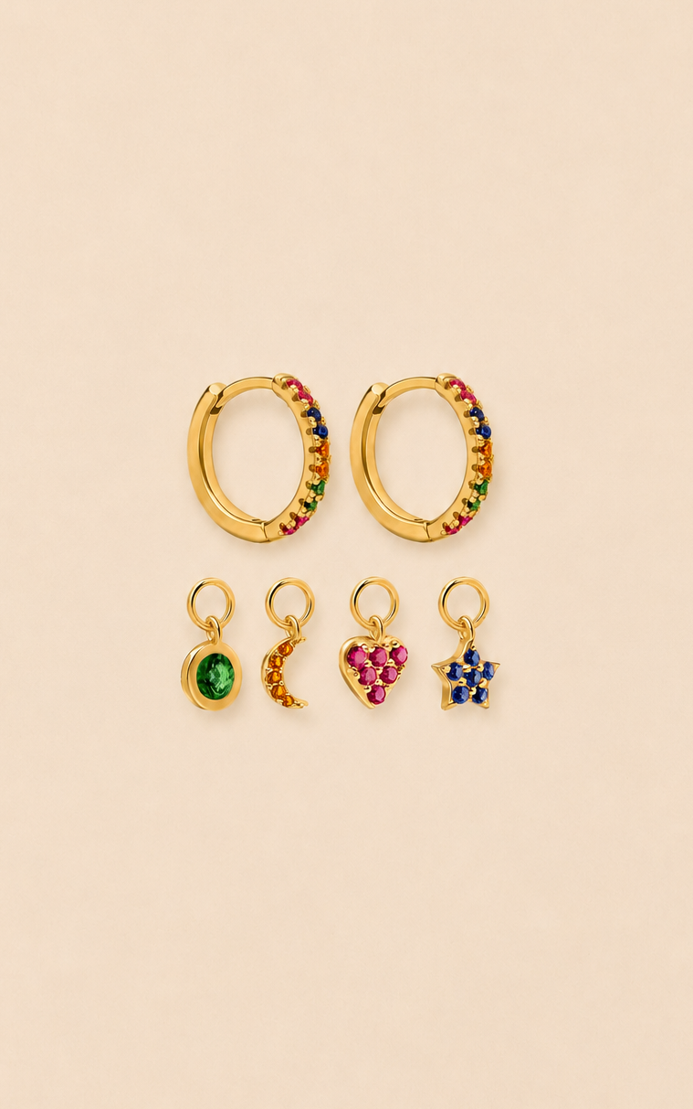 Kolczyki Multicolor Charms