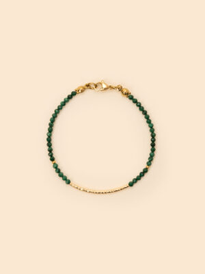 Bransoletka bloom green gold - malachit