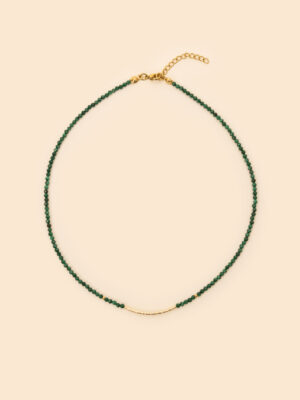 Choker bloom green - malachit