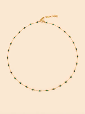 Naszyjnik bloom green balls - malachit